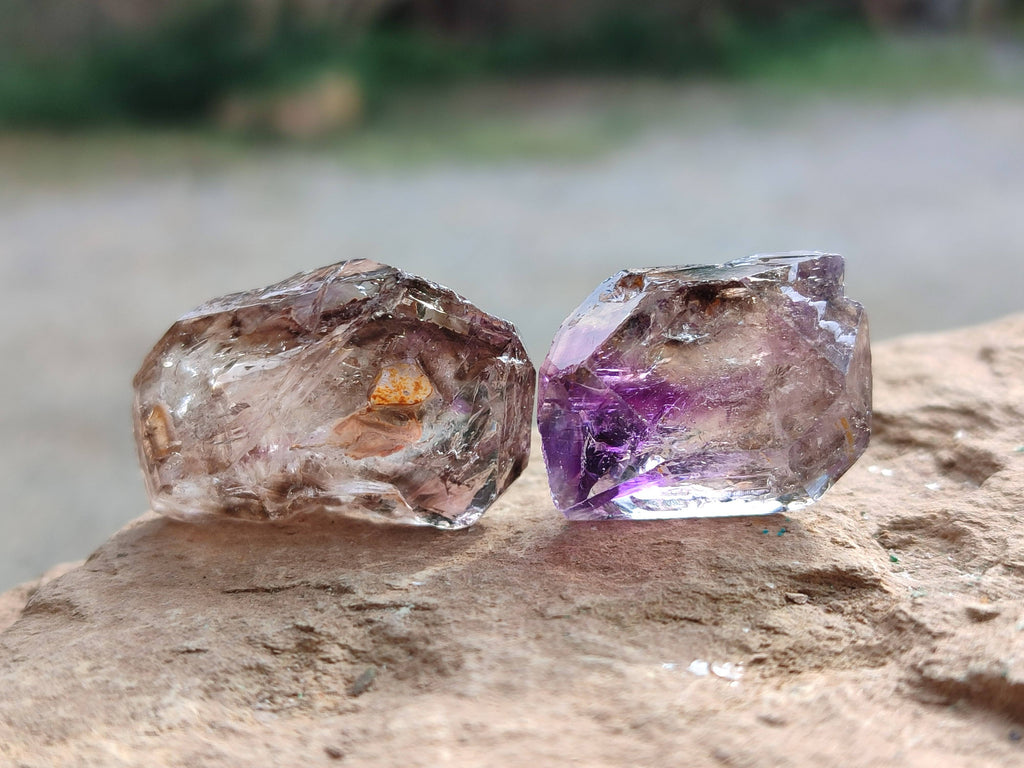 Natural Window Amethyst Crystals x 20 From Chiredzi, Zimbabwe - Toprock Gemstones and Minerals 