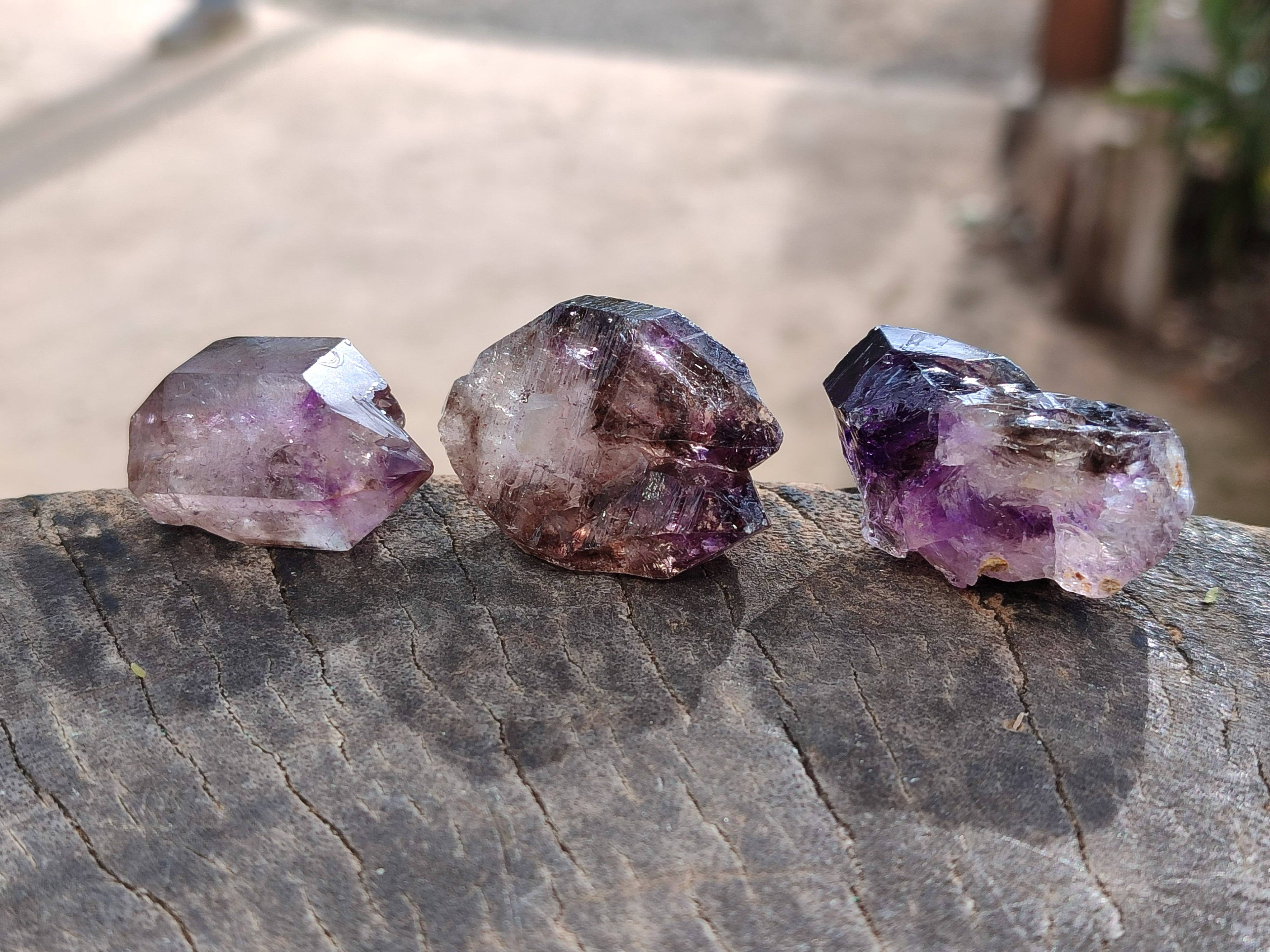 Natural Window Amethyst Crystals x 20 From Chiredzi, Zimbabwe - Toprock Gemstones and Minerals 