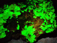 Natural Fluorescent Hyalite Opal On Smokey Quartz And Black Tourmaline Specimen x 1 From Erongo, Namibia - Toprock Gemstones and Minerals 
