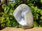 Polished Blue Lace Agate Standing Free Form x 1 From Nsanje, Malawi - Toprock Gemstones and Minerals 