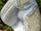 Polished Blue Lace Agate Standing Free Form x 1 From Nsanje, Malawi - Toprock Gemstones and Minerals 