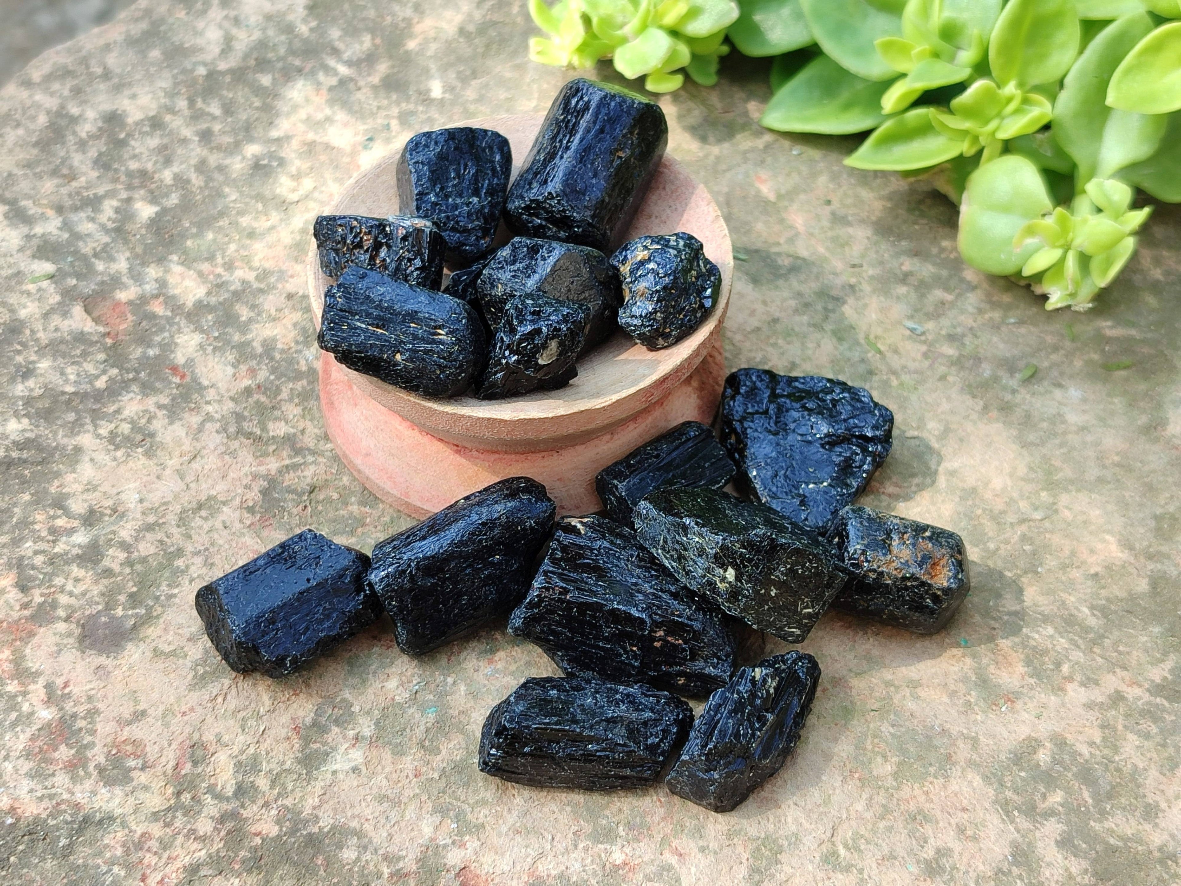 Natural Alluvial Schorl Black Tourmaline Crystals x 1.58 Kg Lot From Zimbabwe - Toprock Gemstones and Minerals 