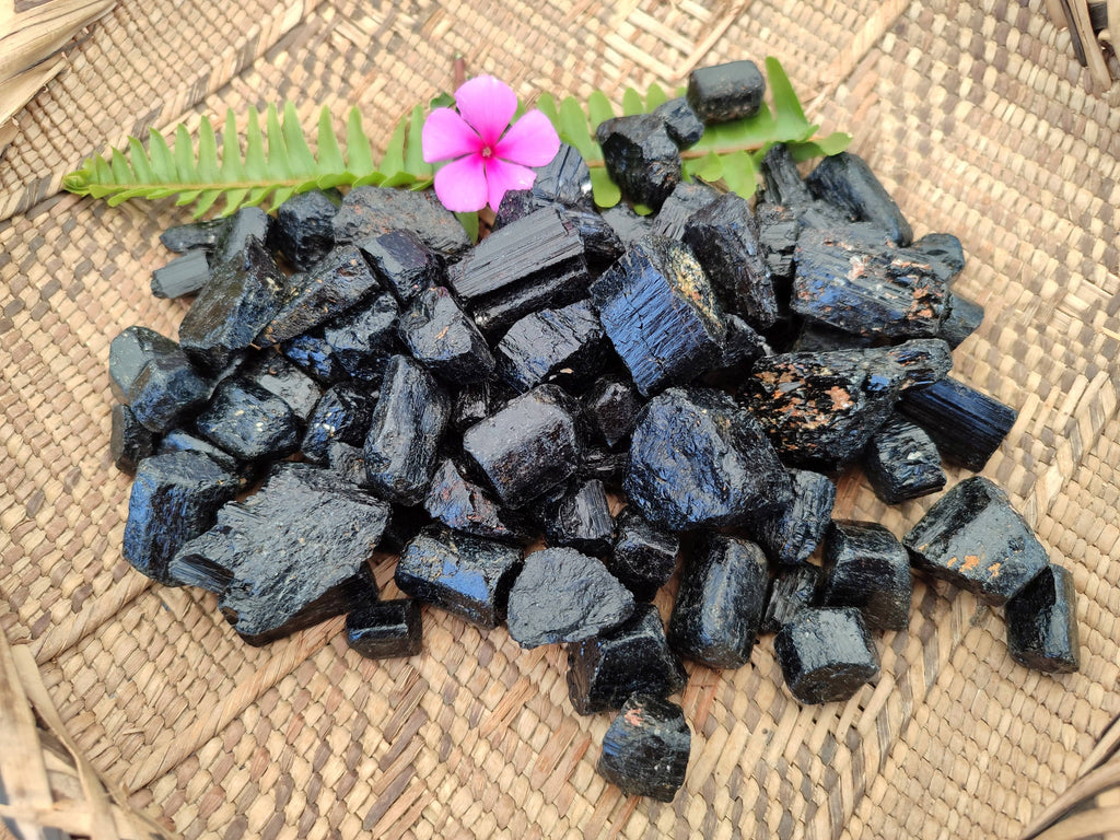 Natural Alluvial Schorl Black Tourmaline Crystals x 1.58 Kg Lot From Zimbabwe - Toprock Gemstones and Minerals 