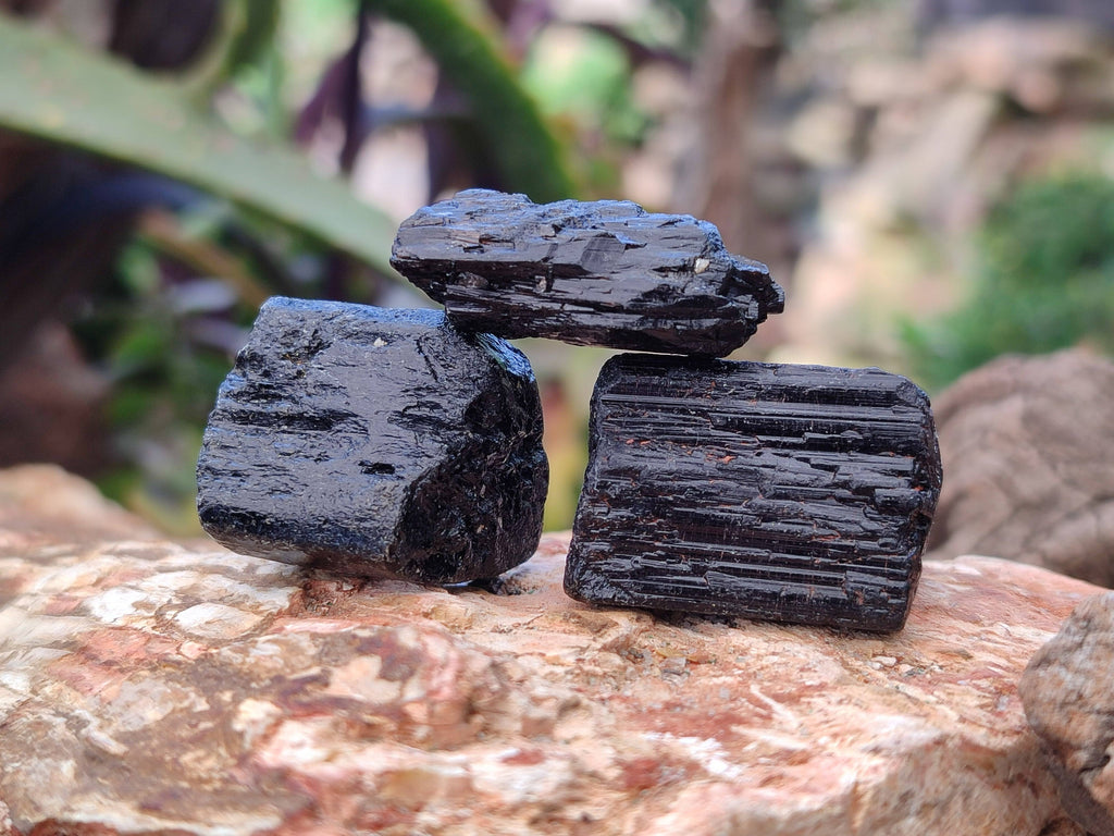 Natural Alluvial Schorl Black Tourmaline Crystals x 1.58 Kg Lot From Zimbabwe - Toprock Gemstones and Minerals 