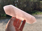 Polished Gemmy Double Terminated Rose Quartz Points x 3 From Madagascar - Toprock Gemstones and Minerals 