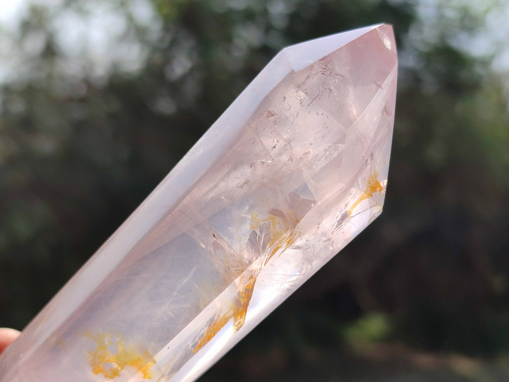 Polished Gemmy Double Terminated Rose Quartz Points x 3 From Madagascar - Toprock Gemstones and Minerals 