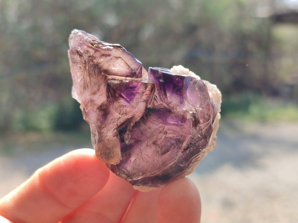 Natural Window Amethyst Crystals x 6 From Chiredzi, Zimbabwe - Toprock Gemstones and Minerals 