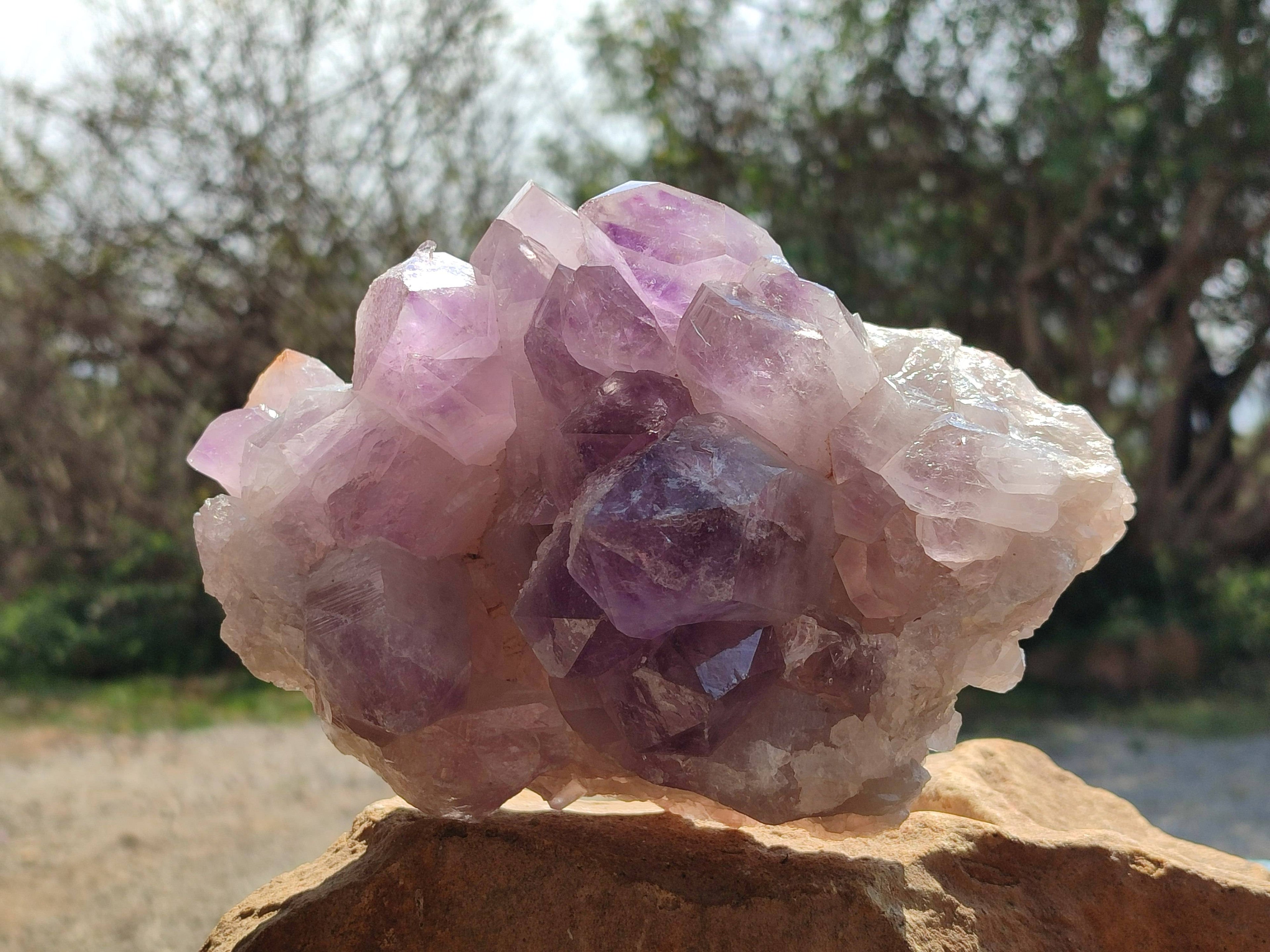 Natural Jacaranda Amethyst Quartz Crystals x 1 From Mumbwa, Zambia - Toprock Gemstones and Minerals 