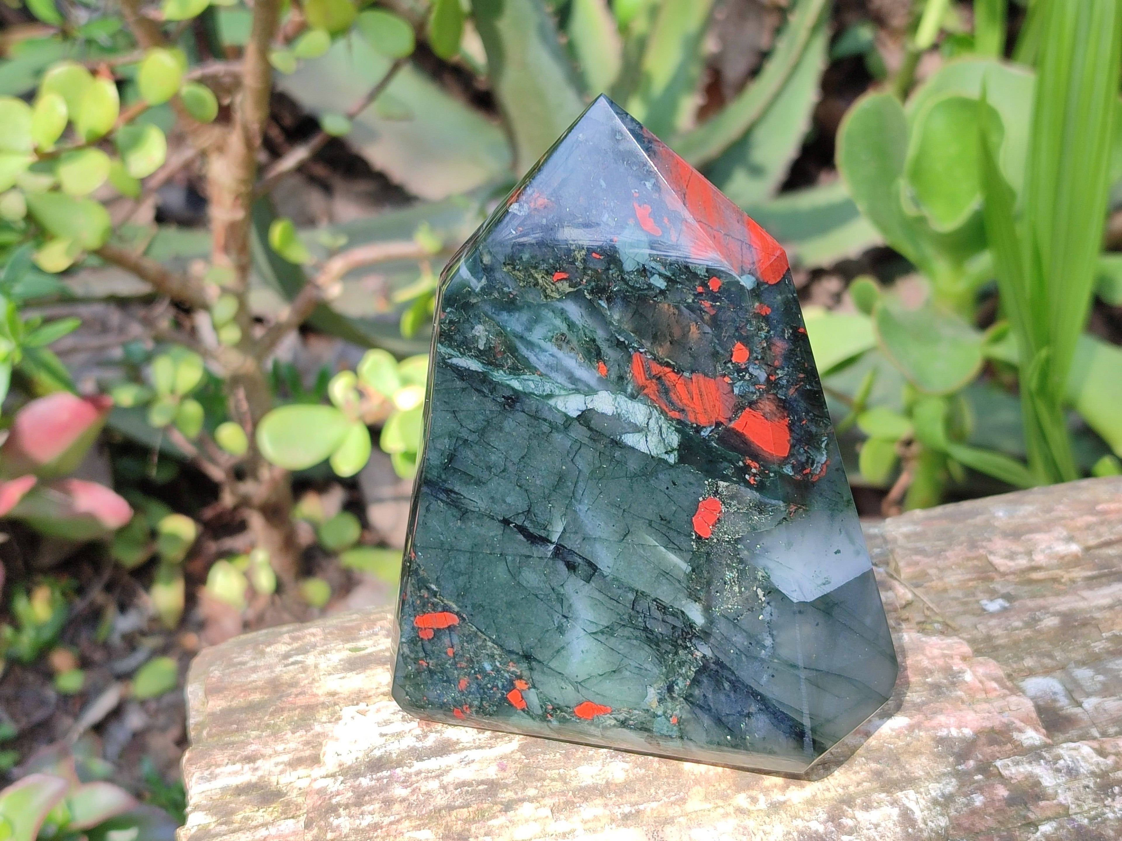 Polished Bloodstone Points x 3 From Swaziland - Toprock Gemstones and Minerals 
