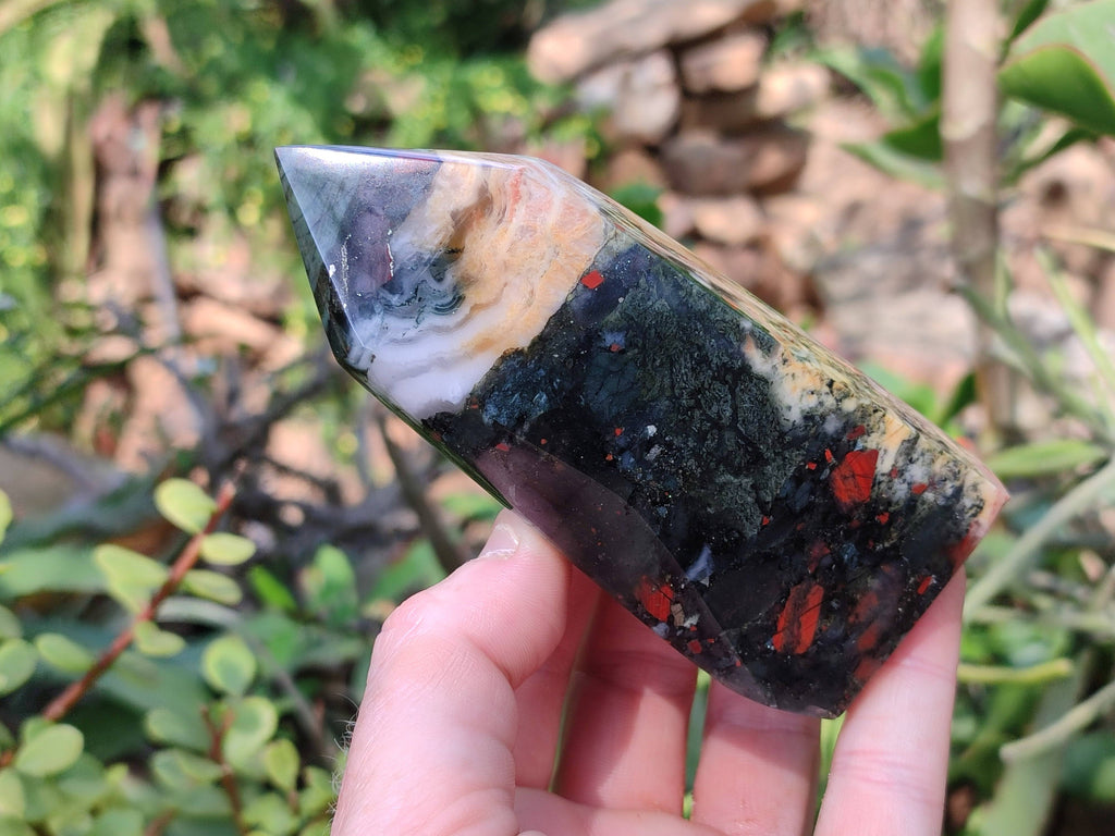 Polished Bloodstone Points x 3 From Swaziland - Toprock Gemstones and Minerals 