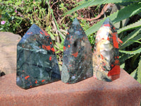 Polished Bloodstone Points x 3 From Swaziland - Toprock Gemstones and Minerals 