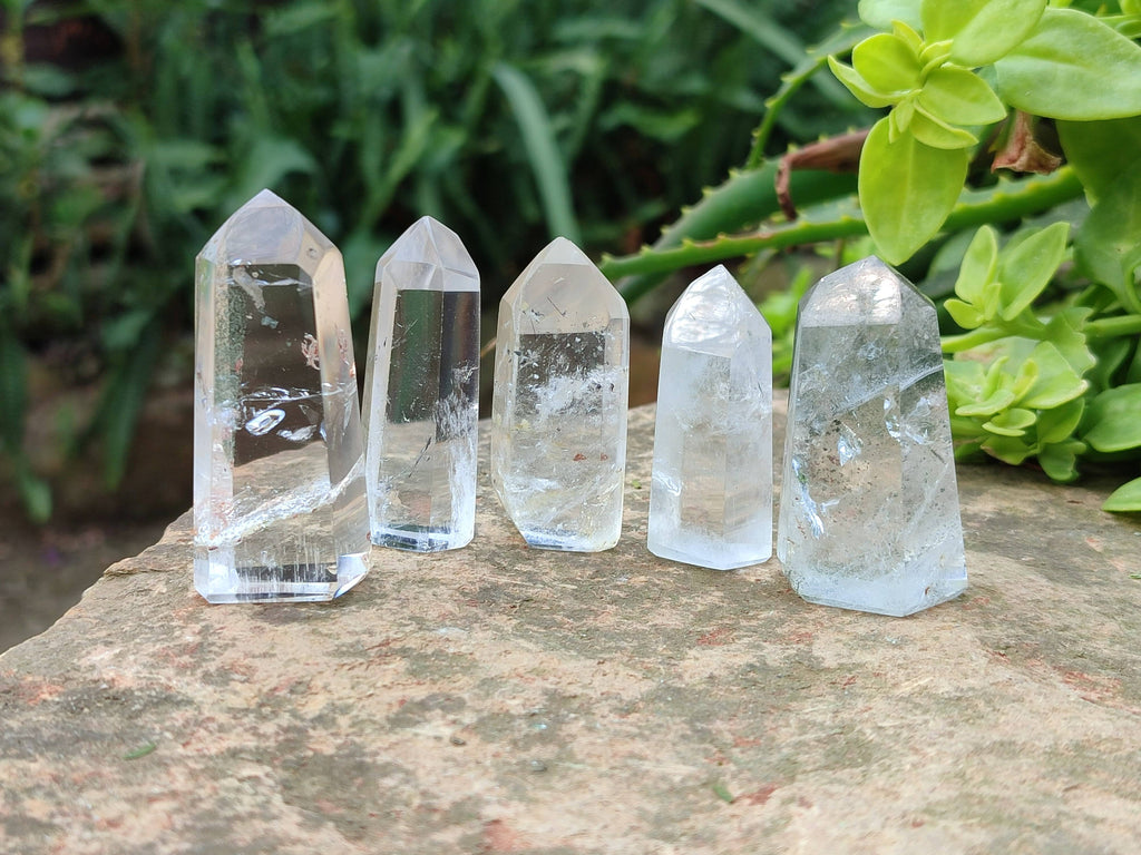 Polished Clear Quartz Crystals x 14 From Madagascar - Toprock Gemstones and Minerals 