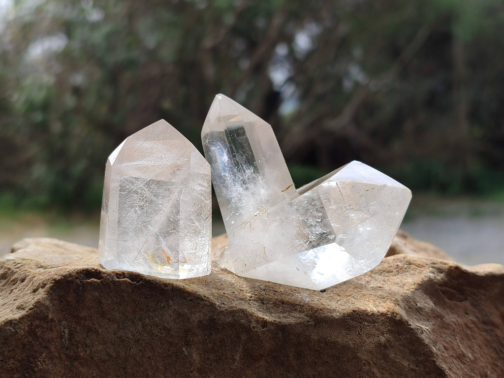 Polished Clear Quartz Crystals x 14 From Madagascar - Toprock Gemstones and Minerals 