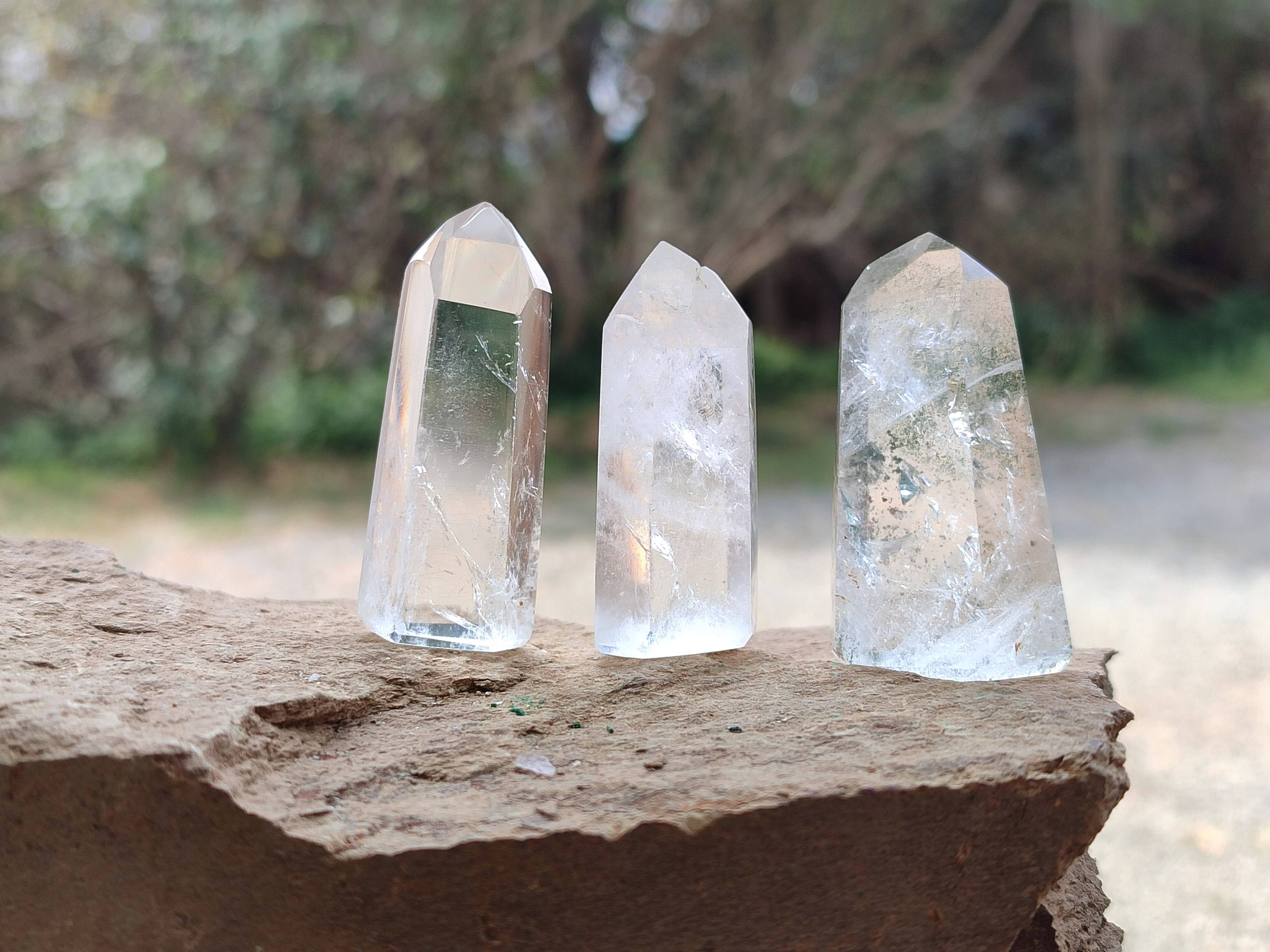 Polished Clear Quartz Crystals x 14 From Madagascar - Toprock Gemstones and Minerals 