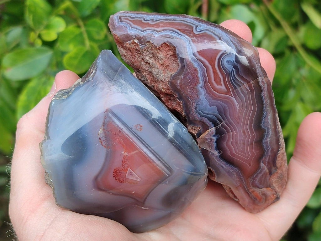 Polished Red Sashe River Agate Nodules x 12 From Sashe River, Zimbabwe - Toprock Gemstones and Minerals 