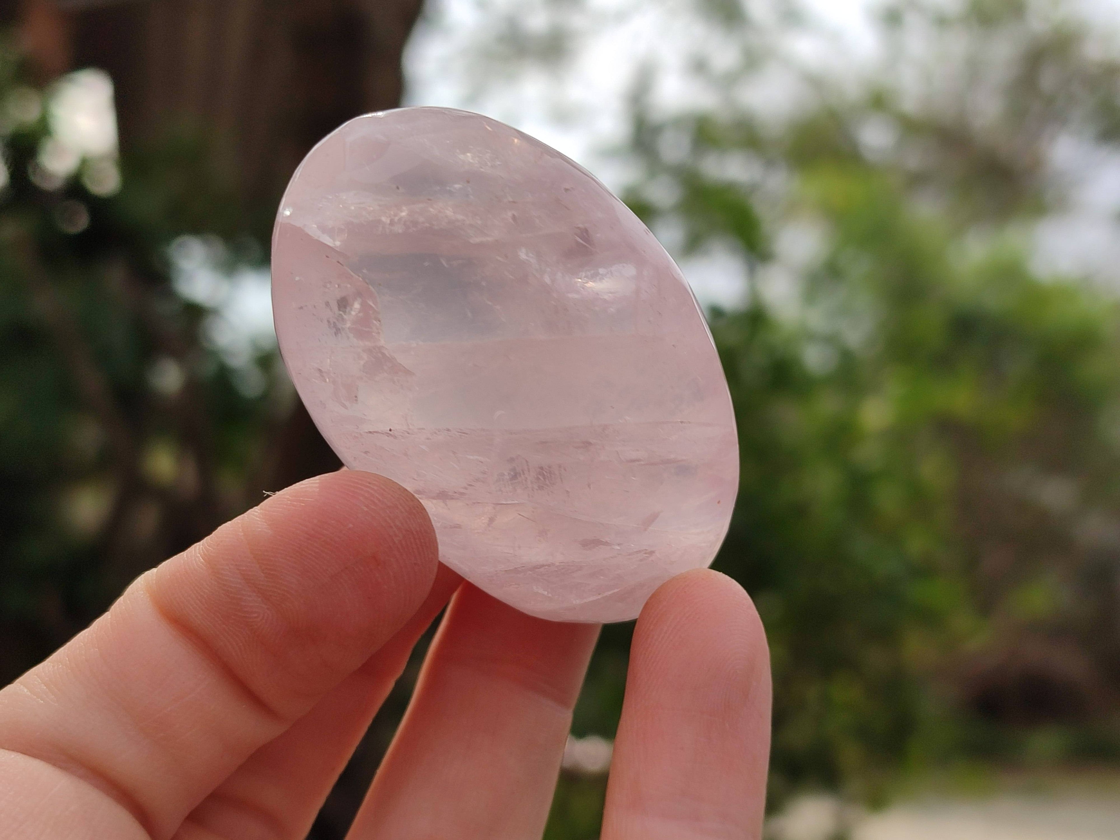 Polished Rose Quartz Palm Stones x 20 From Madagascar - Toprock Gemstones and Minerals 