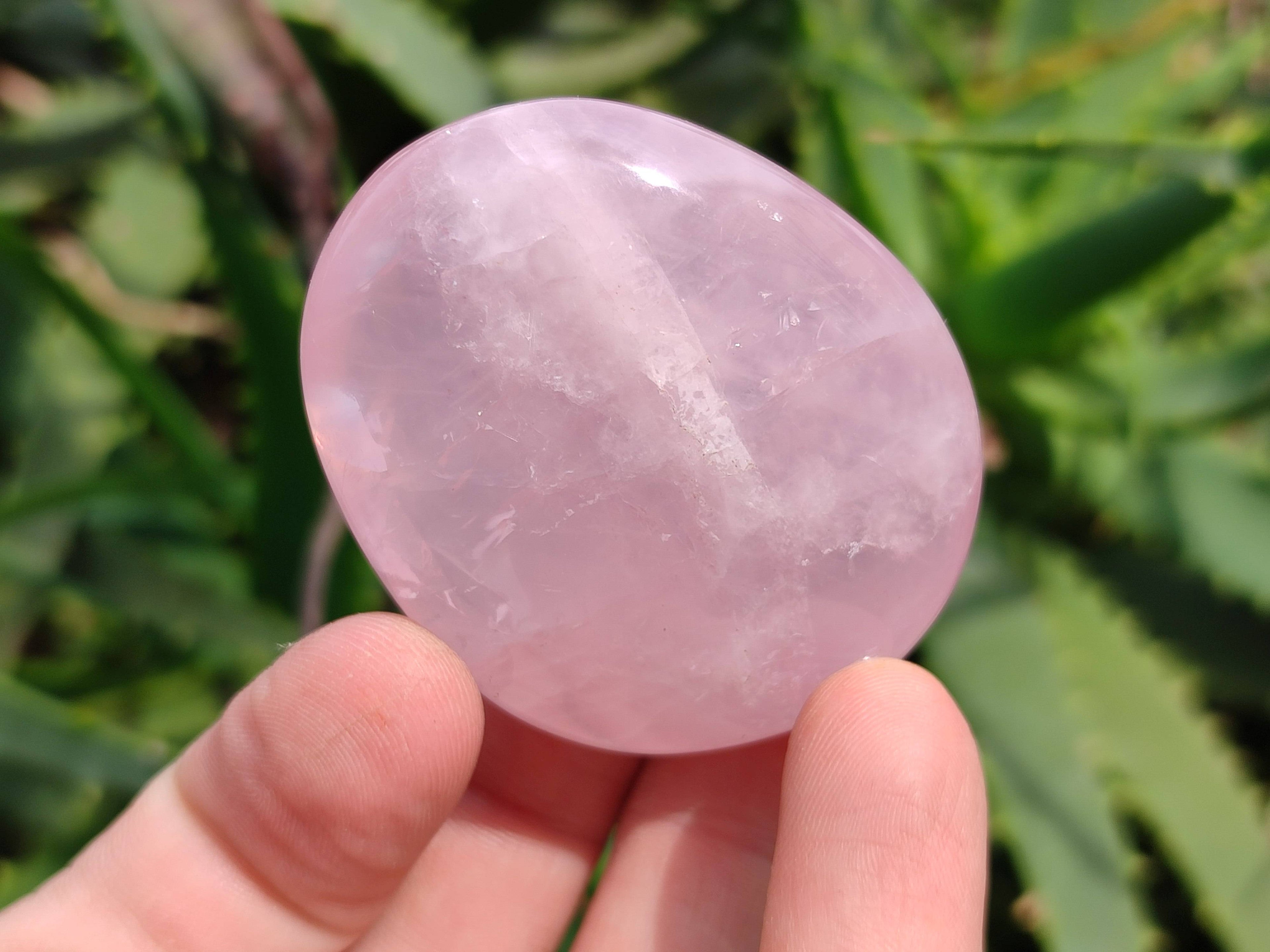 Polished Rose Quartz Palm Stones x 20 From Madagascar - Toprock Gemstones and Minerals 