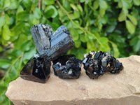 Natural Schorl Black Tourmaline Specimens x 12 From Erongo, Namibia - Toprock Gemstones and Minerals 
