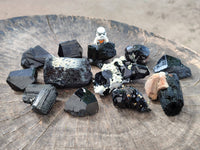 Natural Schorl Black Tourmaline Specimens x 12 From Erongo, Namibia - Toprock Gemstones and Minerals 