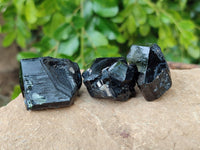 Natural Schorl Black Tourmaline Specimens x 12 From Erongo, Namibia - Toprock Gemstones and Minerals 