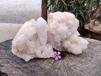Natural Phantom Quartz Clusters x 2 From Madagascar - Toprock Gemstones and Minerals 