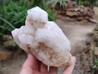 Natural Phantom Quartz Clusters x 2 From Madagascar - Toprock Gemstones and Minerals 
