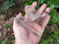 Polished Smokey Window Quartz Points x 6 From Madagascar - Toprock Gemstones and Minerals 