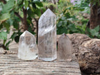 Polished Smokey Window Quartz Points x 6 From Madagascar - Toprock Gemstones and Minerals 