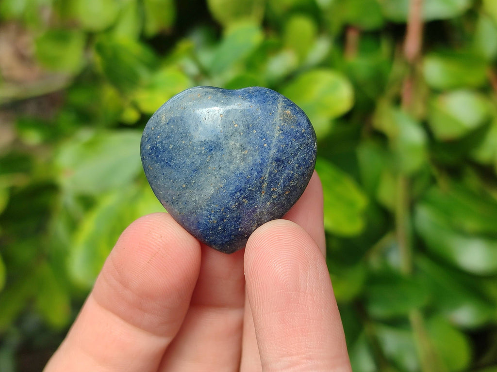 Polished Lazulite Hearts x 35 From Madagascar - Toprock Gemstones and Minerals 