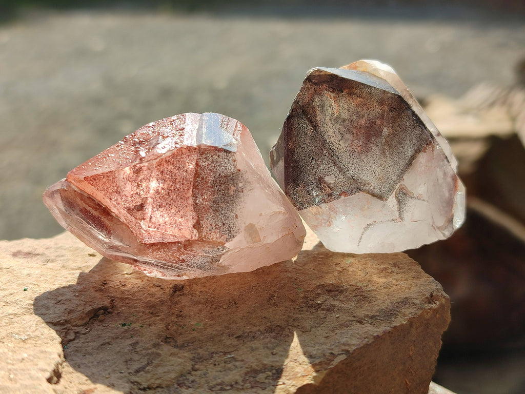 Natural Red Hematoid Quartz Crystals x 12 From Karoi, Zimbabwe - Toprock Gemstones and Minerals 