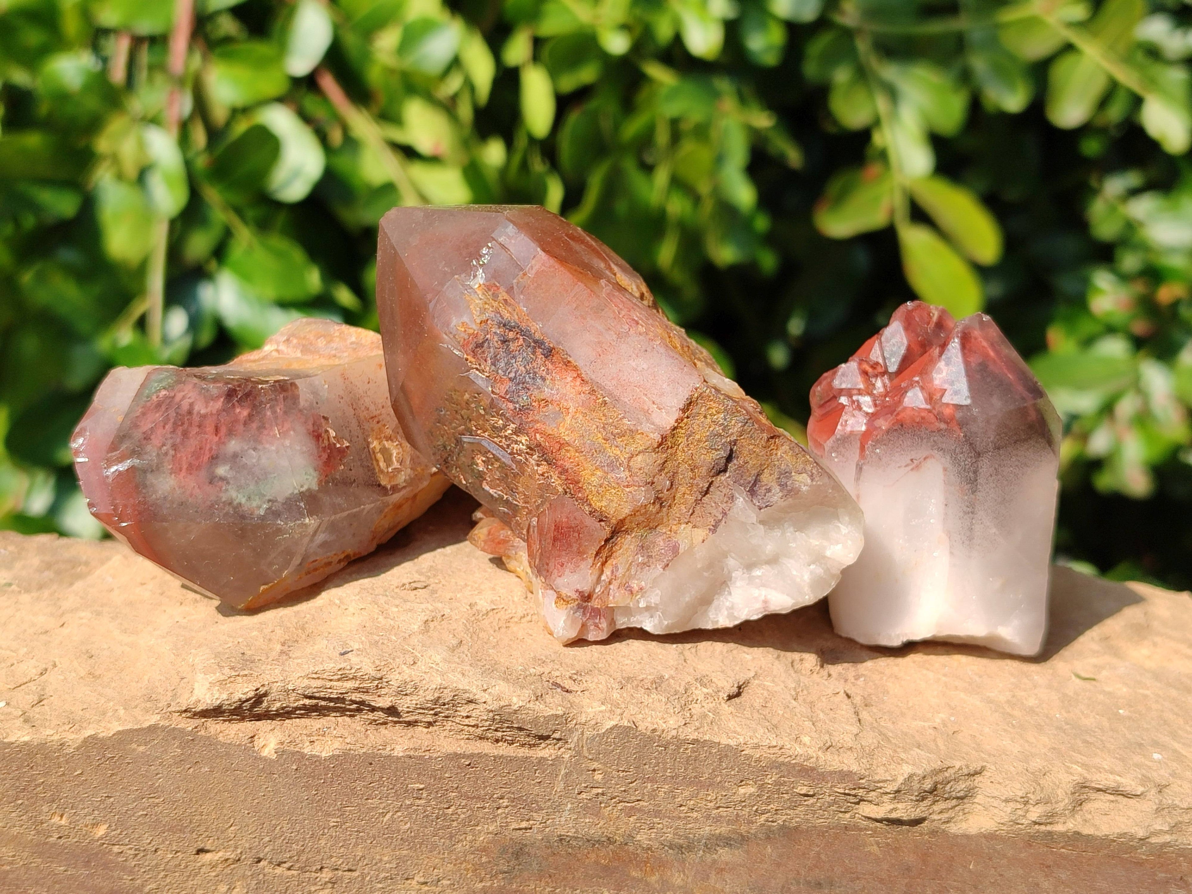 Natural Red Hematoid Quartz Crystals x 12 From Karoi, Zimbabwe - Toprock Gemstones and Minerals 