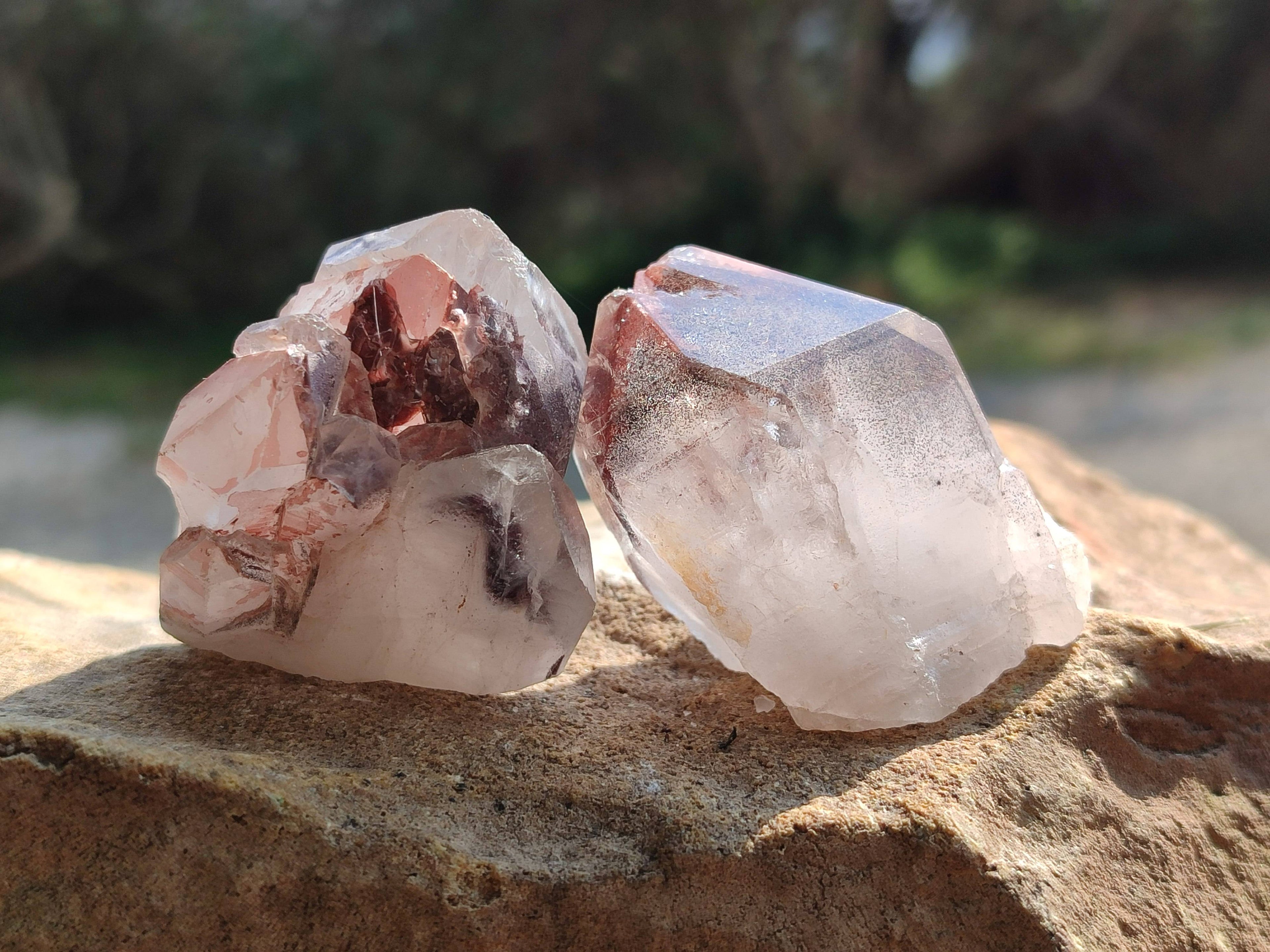 Natural Red Hematoid Quartz Crystals x 12 From Karoi, Zimbabwe - Toprock Gemstones and Minerals 