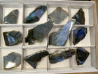 Polished On One Side Labradorite x 3 From Tulear, Madagascar - Toprock Gemstones and Minerals 