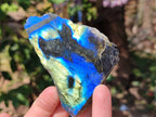 Polished On One Side Labradorite x 3 From Tulear, Madagascar - Toprock Gemstones and Minerals 