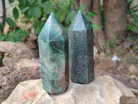 Polished Fuchsite Points x 3 From Madagascar - Toprock Gemstones and Minerals 