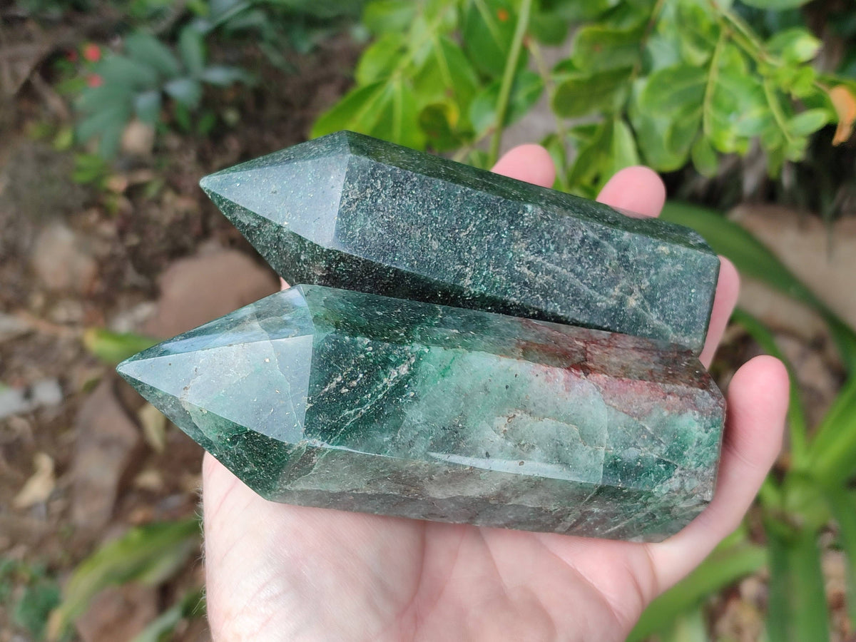 Polished Fuchsite Points x 3 From Madagascar - Toprock Gemstones and Minerals 