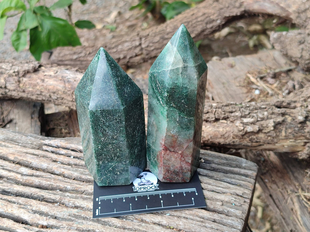 Polished Fuchsite Points x 3 From Madagascar - Toprock Gemstones and Minerals 