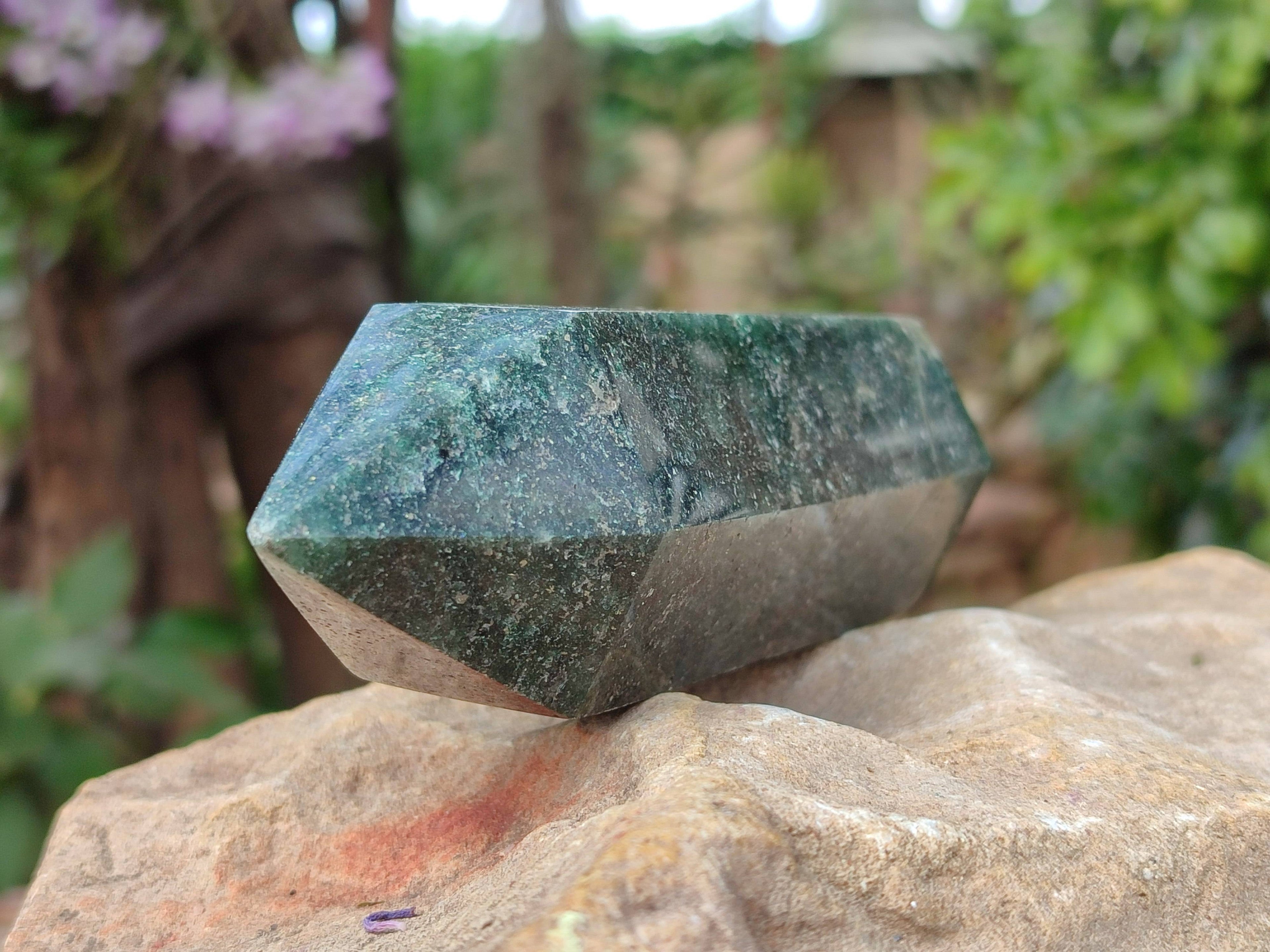 Polished Fuchsite Points x 3 From Madagascar - Toprock Gemstones and Minerals 
