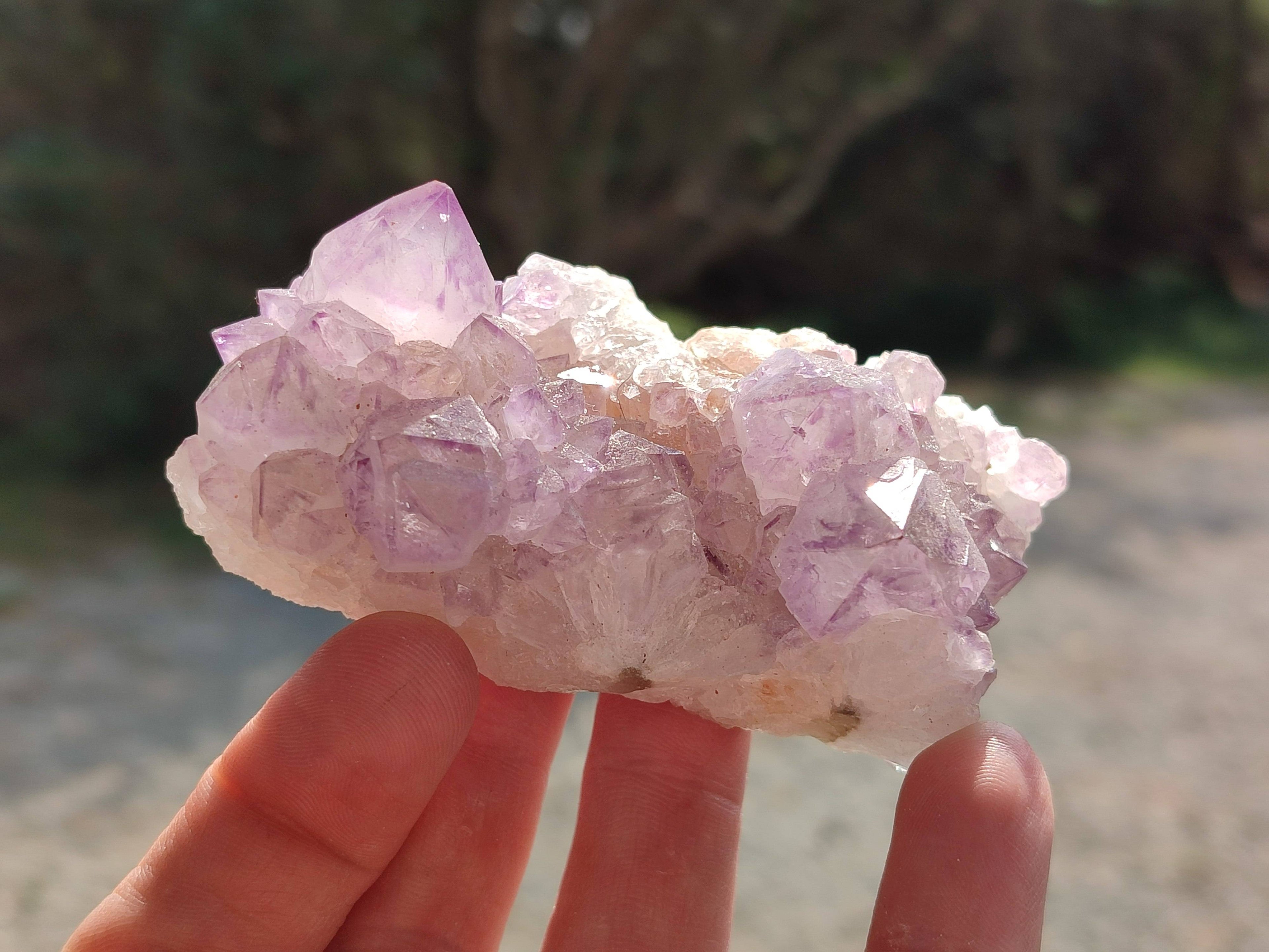 Natural Amethyst Spirit Quartz Clusters x 12 From Boekenhouthoek, South Africa - Toprock Gemstones and Minerals 