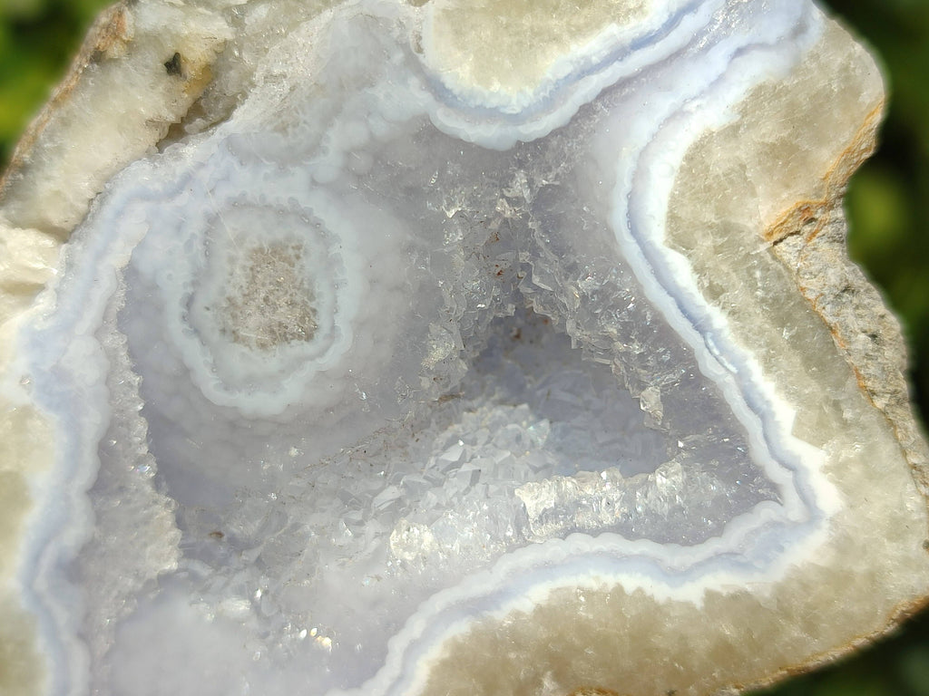 Polished On One Side Polished Blue Lace Agate  x 6 From Nsanje, Malawi - Toprock Gemstones and Minerals 