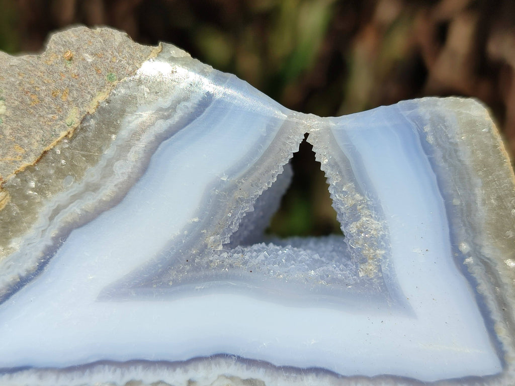 Polished On One Side Polished Blue Lace Agate  x 6 From Nsanje, Malawi - Toprock Gemstones and Minerals 
