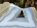 Polished On One Side Polished Blue Lace Agate  x 6 From Nsanje, Malawi - Toprock Gemstones and Minerals 