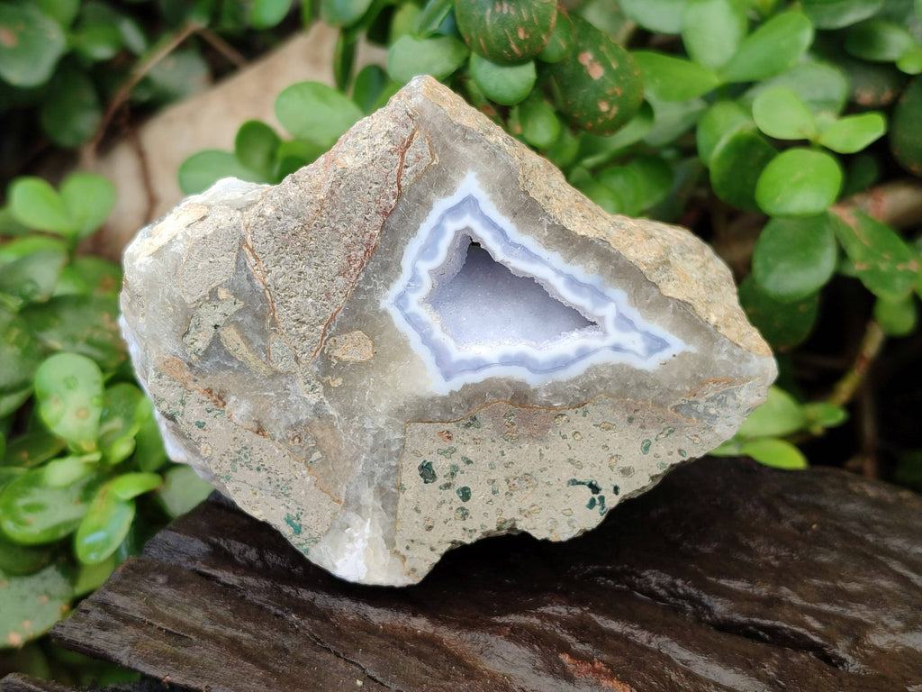 Polished On One Side Polished Blue Lace Agate  x 6 From Nsanje, Malawi - Toprock Gemstones and Minerals 