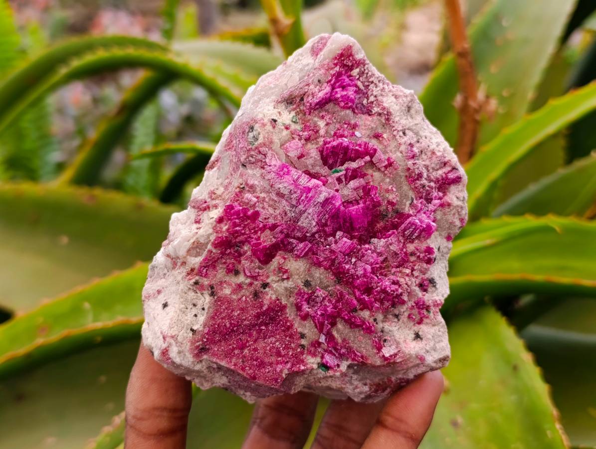 Natural Salrose Cobaltion Dolomite with Malachite Specimens x 6 From Kakanda, Congo - Toprock Gemstones and Minerals 