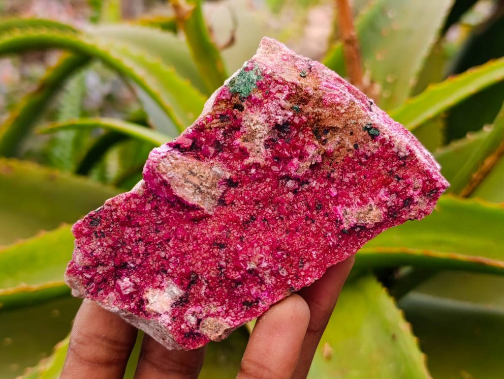 Natural Salrose Cobaltion Dolomite with Malachite Specimens x 6 From Kakanda, Congo - Toprock Gemstones and Minerals 