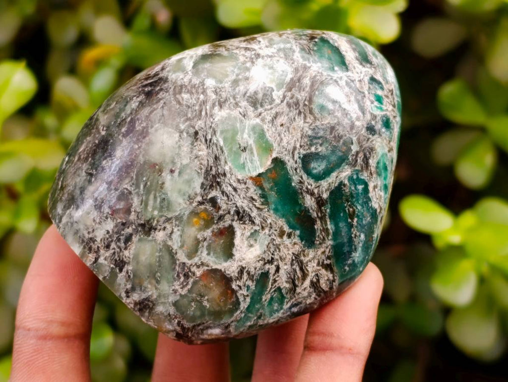 Polished Emerald Mica 'Mutokolite' Standing Free Forms x 3 From Mutoko, Zimbabwe - Toprock Gemstones and Minerals 