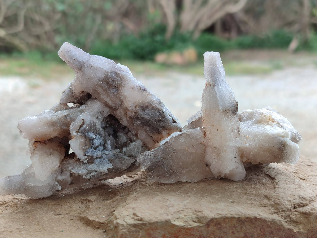 Natural Drusy Quartz Coated Calcite Pseudomorph Specimens x 12 From Alberts Mountain, Lesotho - Toprock Gemstones and Minerals 