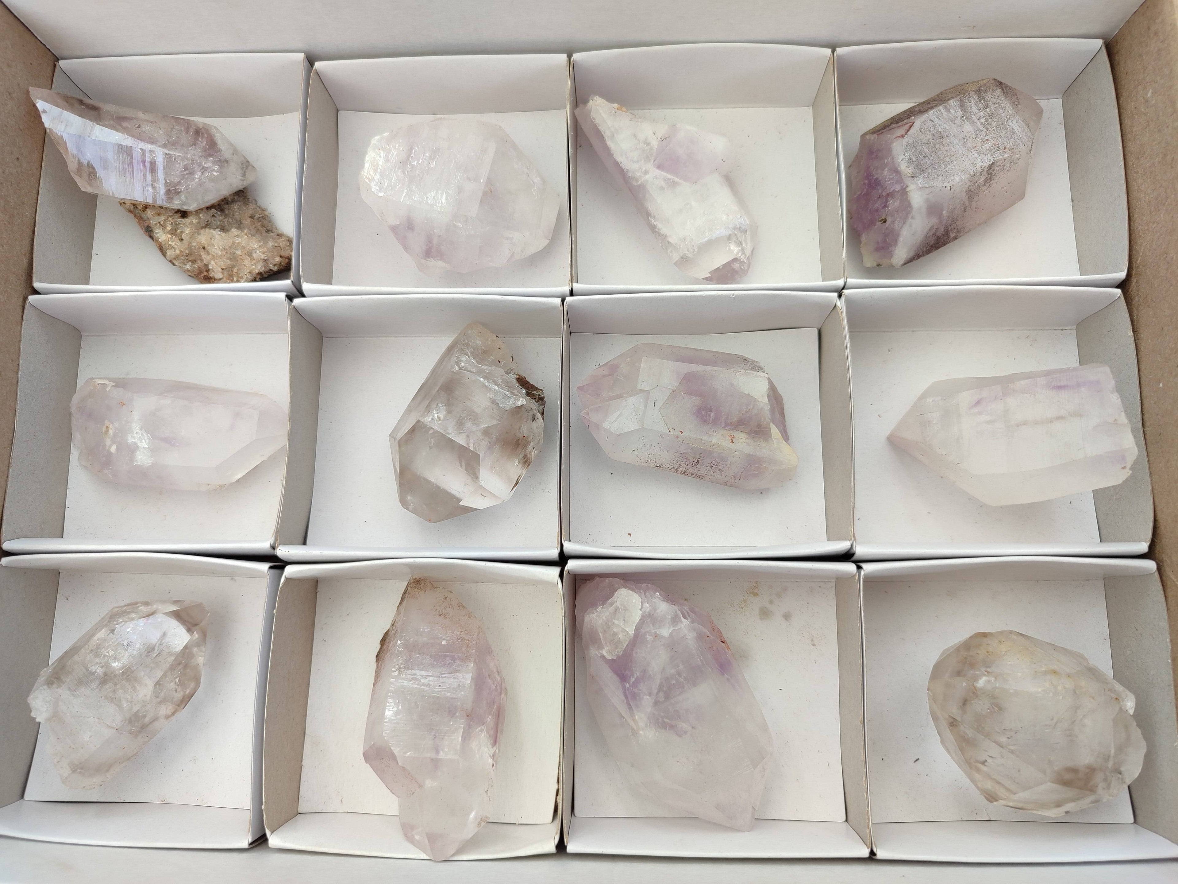 Natural Brandberg Quartz Matrix Crystals x 12 From Brandberg, Namibia - Toprock Gemstones and Minerals 