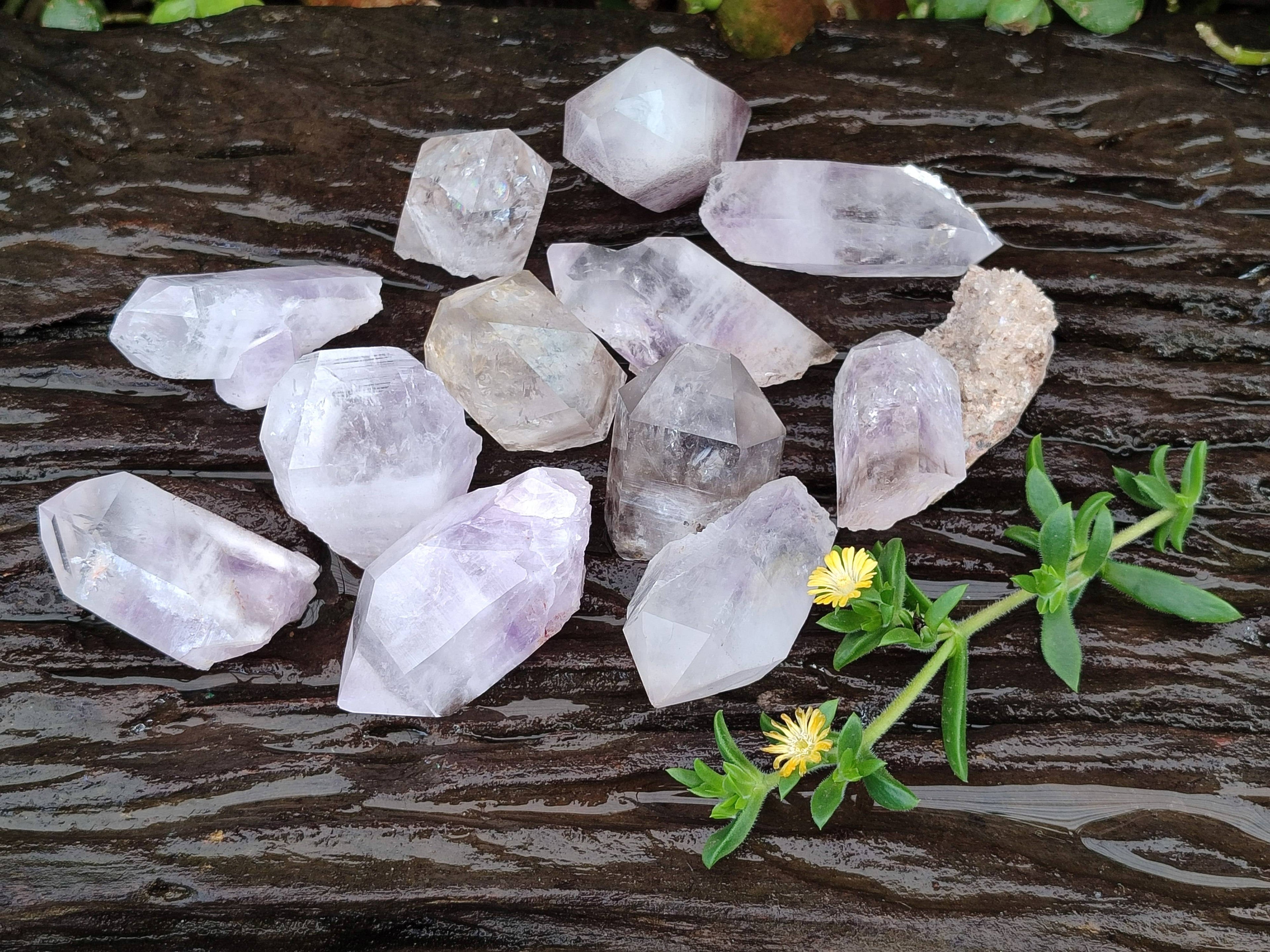 Natural Brandberg Quartz Matrix Crystals x 12 From Brandberg, Namibia - Toprock Gemstones and Minerals 
