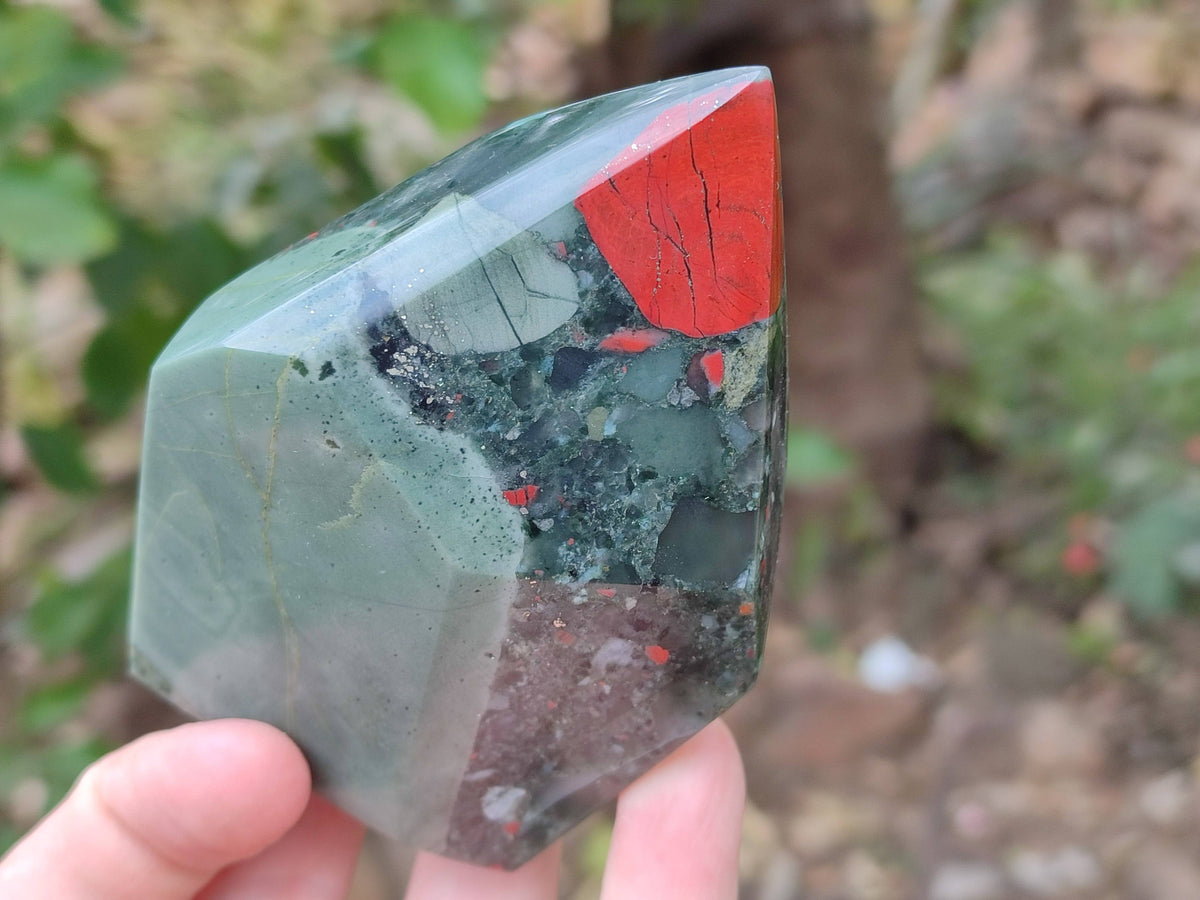 Polished Bloodstone Points x 3 From Swaziland - Toprock Gemstones and Minerals 